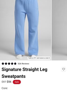 Comfrt Signature Straight Leg Sweatpants - Light Blue Never Worn